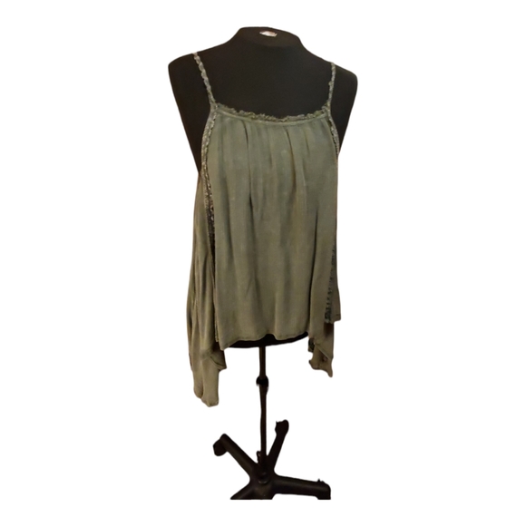 Hippie Vibe oversized summer Top.  No tag, rough, raw edges style. - Picture 1 of 10
